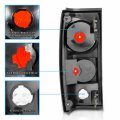 Amerilite Black Euro Tail Lights For 1982-1993 Chevy S-10 Gmc S-15 Sonoma Passenger And Driver Side