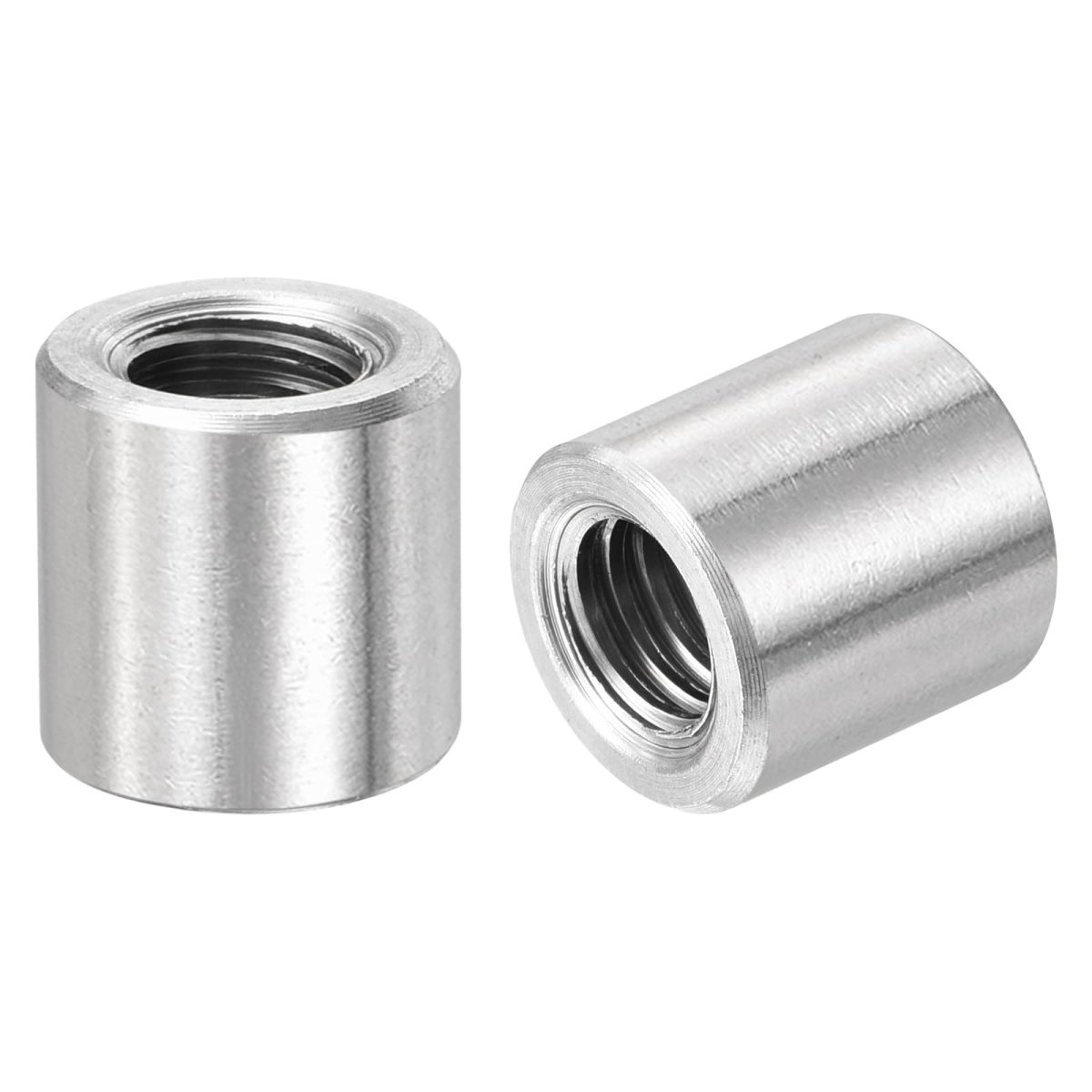 M6 Round Connector Nuts 304 Stainless Steel Coupling Nut 10mm 0 39inch Length Pack Of 12