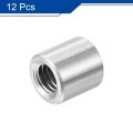 M6 Round Connector Nuts 304 Stainless Steel Coupling Nut 10mm 0 39inch Length Pack Of 12