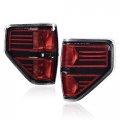Tail Lights Brake Lamps For 2009-2014 Ford F150 Pickup Svt Rear Assembly 1 Pair Black Trim 