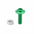 Uxcell 40pcs M6 Green Aluminum Alloy Hex Socket Head Motorcycle Bolts Screws Nuts