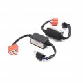 Uxcell 2pcs Ceramic 12v H4 Car Led Canbus Error Anti-flicker Resistor Adaptor Decoder Orange Black