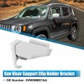 X Autohaux 1pcs Sun Visor Support Clip Retainer 5vw09ms7aa For Jeep Renegade 2015-2018 Holder Bracket Hanger Plastic Gray Anti