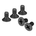 50 Pcs M4-0 7x6 Machine Screws Phillips Pan Cross Head Fasteners Bolts Carbon Steel Black For Wall Socket House Repairs 