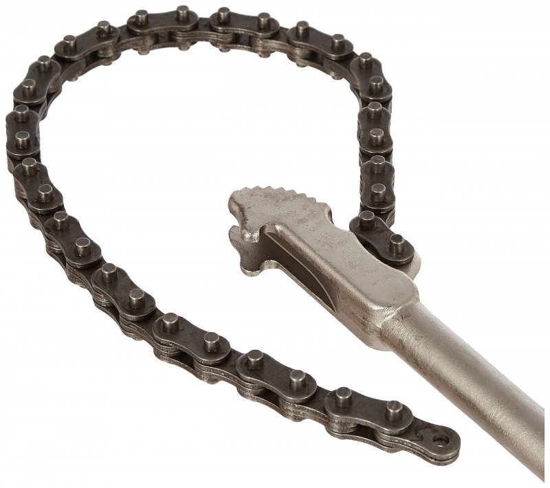 7401 Ratcheting Chain Wrench 19 In Handle 3 To 6 75 Od Capacity Multi Purpose Grip Tool