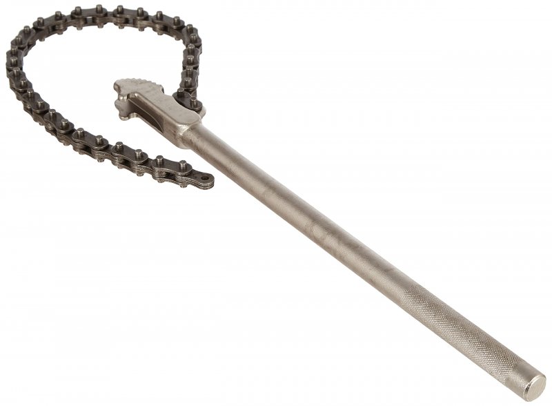 7401 Ratcheting Chain Wrench 19 In Handle 3 To 6 75 Od Capacity Multi Purpose Grip Tool