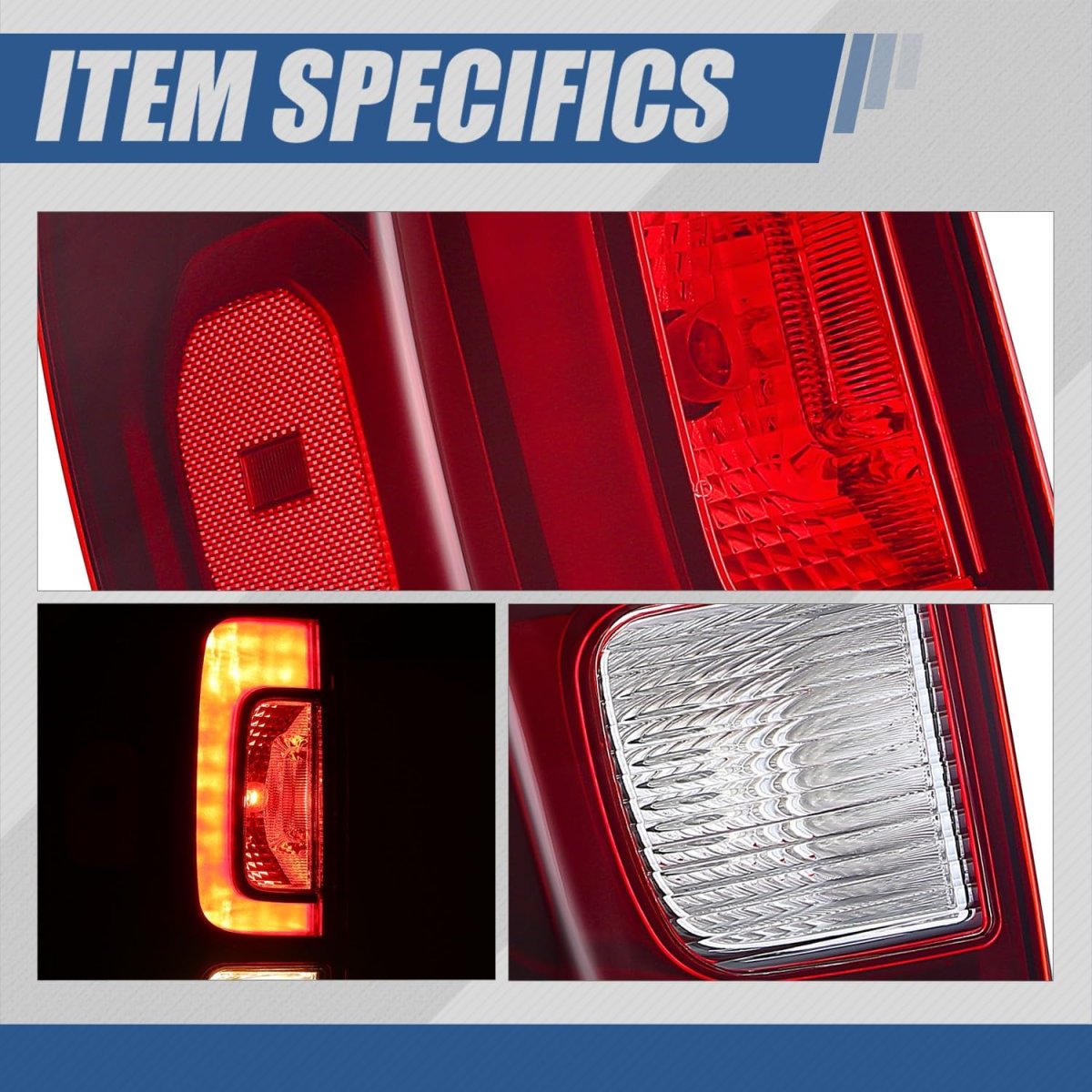 Tail Light Assembly Led Rear Lamps For 2017 2019 Honda Ridgeline Driver Left Side Chrome Housing Red Clear Lens Ho2800195
