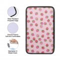 Uniceu Car Interior Decor Accessories Center Console Armrest Cushion Pad Pink Strawberry Cute Print Neoprene Box Protector