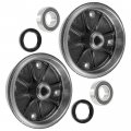 Caltric Rear Left And Right Brake Drum Kit Compatible With Kawasaki 41038-1239 410381239
