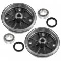 Caltric Rear Left And Right Brake Drum Kit Compatible With Kawasaki 41038-1239 410381239