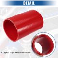 Uxcell 4 Id 6 Length 4-ply Reinforced High Temp Straight Coupler Silicone Reducer Hose Red For Car Intercooler Intake Piping