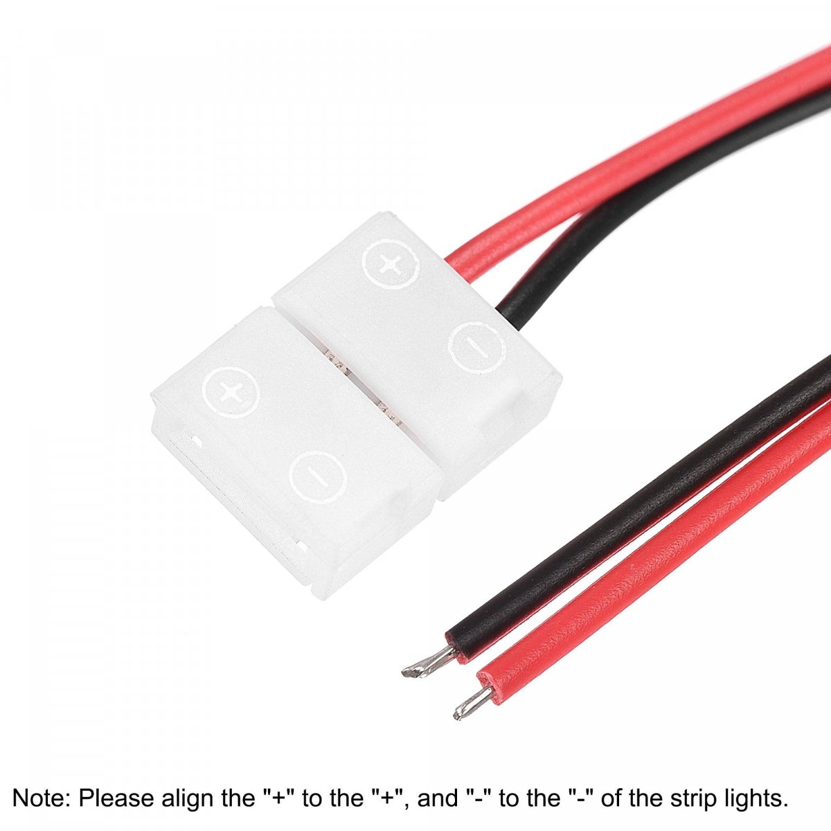 2 Pin 8mm Solderless Strip Jumper Cable For 3528 2835 Single Color Led Lights 10pcs