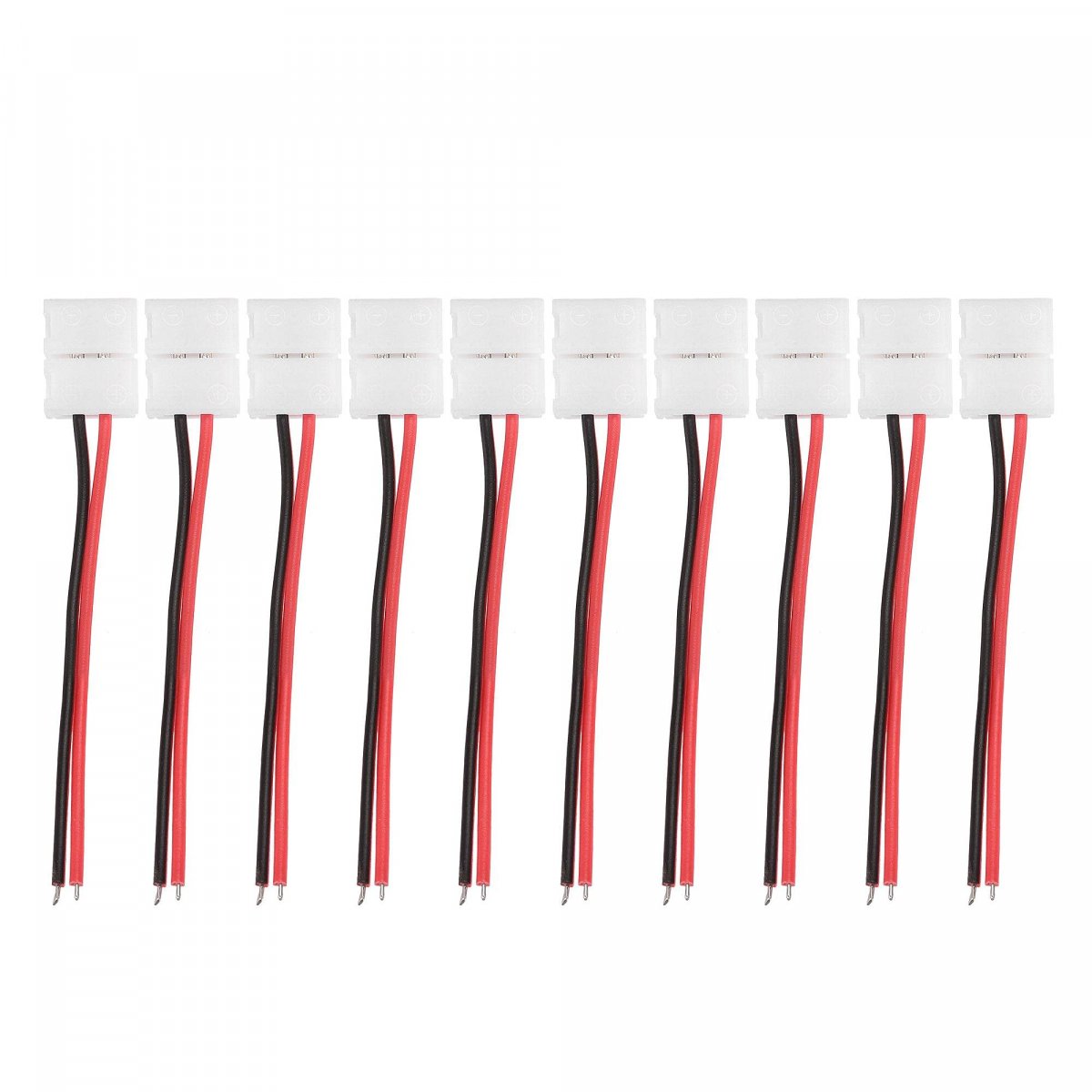 2 Pin 8mm Solderless Strip Jumper Cable For 3528 2835 Single Color Led Lights 10pcs