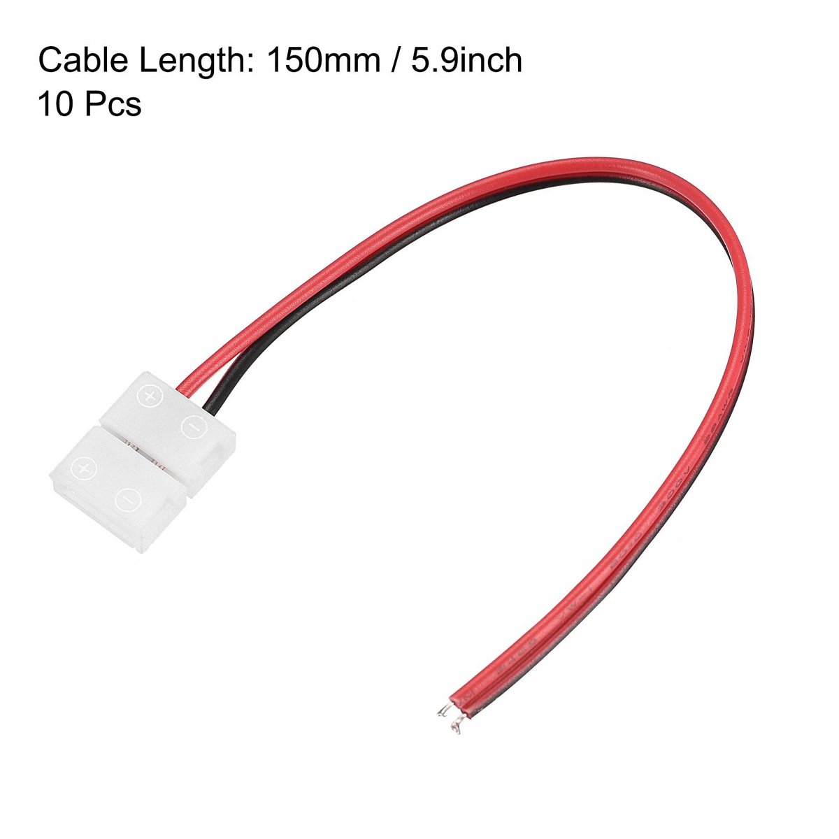 2 Pin 8mm Solderless Strip Jumper Cable For 3528 2835 Single Color Led Lights 10pcs