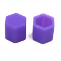 Uxcell 20pcs 15mm Rubber Car Wheel Tire Nut Screw Lug Dust Cover Caps Hub Protector Purple