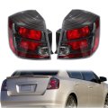 Tail Light Assembly For Nissan Sentra 2010 2011 2012 Passenger And Driver Side Pair Black Housing Red Lens Ni2800188 Ni2801188 