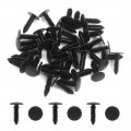Uxcell 40pcs 7mm Auto Car Suv Plastic Rivet Fastener Flaps Fender Push Clip Black Universal