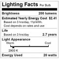 Satco Kx20fr 3m Dc Halogen Xenon Speciality 20w Ba15d T3 Frosted Bulb