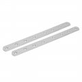 Uxcell 300mm X 25mm Stainless Steel Corner Brace Flat Mending Repair Plates 4pcs