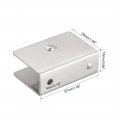 Uxcell Glass Shelf Brackets Stainless Steel Clamp Clip Holder Rectangle For 8-12mm Thickness 10pcs