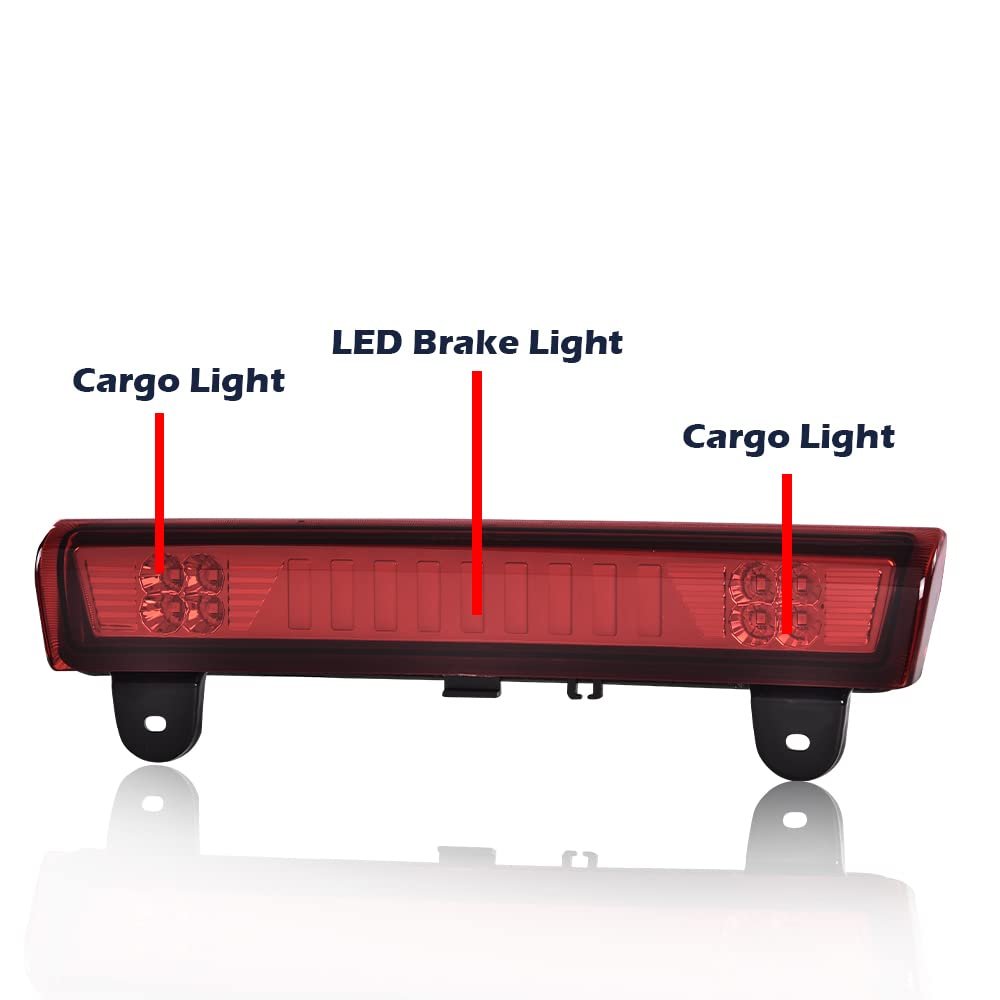 Led 3rd Third Brake Light For Chevy Tahoe Gmc Yukon 2000-2006 Suburban 1500 2500 And Xl High Mount Cargo Type I Red Lens