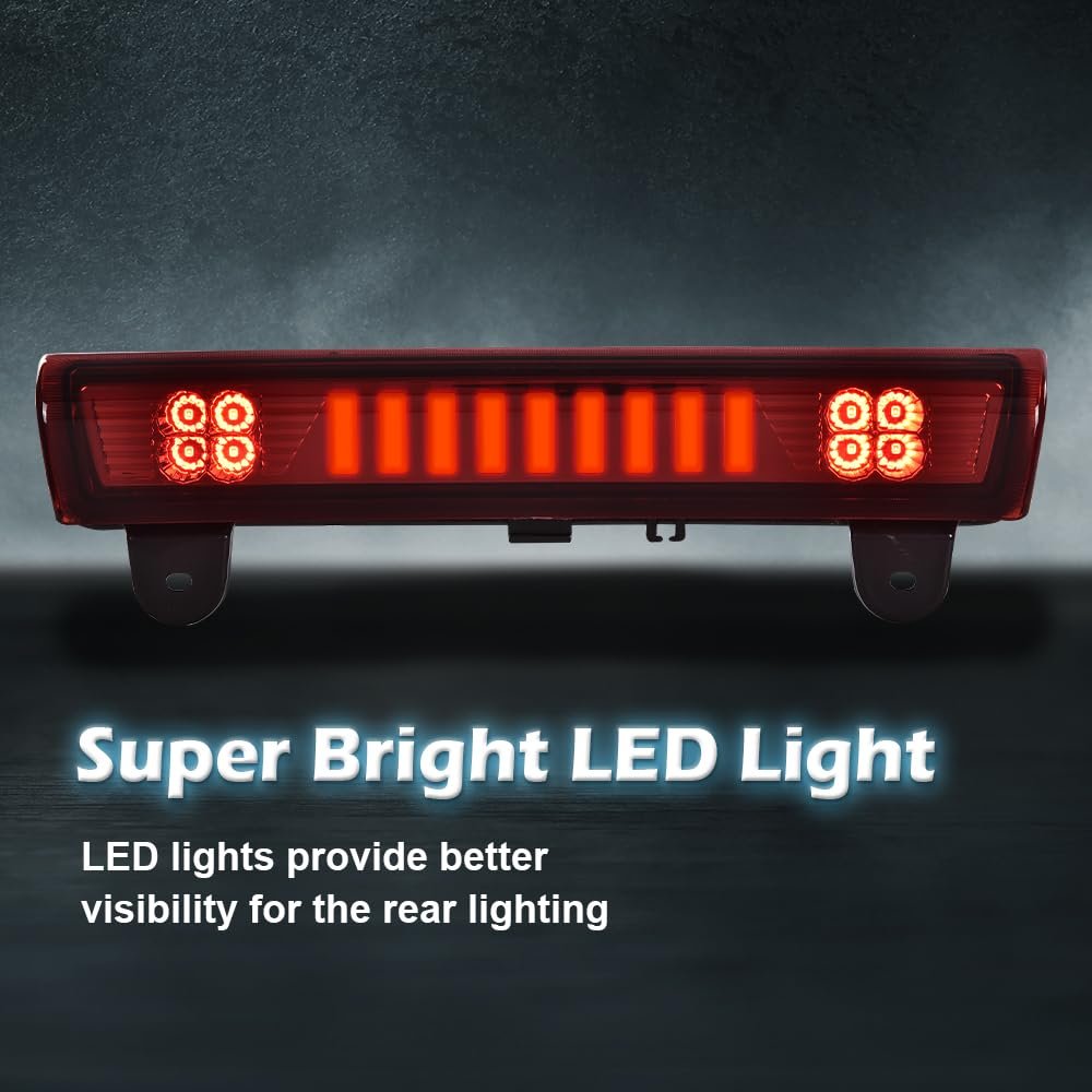 Led 3rd Third Brake Light For Chevy Tahoe Gmc Yukon 2000-2006 Suburban 1500 2500 And Xl High Mount Cargo Type I Red Lens