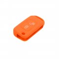 Uxcell Orange Silicone Car Remote Key Fob Cover Case For Mercedes