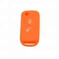 Uxcell Orange Silicone Car Remote Key Fob Cover Case For Mercedes