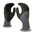 Cordova 6910l Conquest Xtra Gloves Premium Gray Nylon Spandex Shell Black 3 4 Foam Nitrile Pu Coating Large 12-pack 