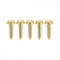Uxcell Wood Screws M3 X 12mm Slotted Round Head Brass Self-tapping Screw 100 Pcs