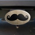 Curly Mustache Oval Tow Trailer Hitch Cover Plug Insert 