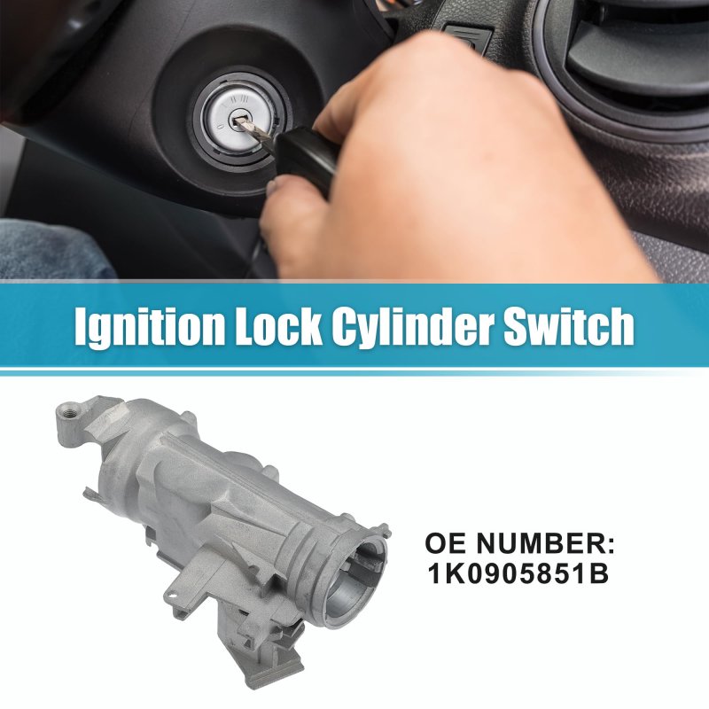 Acropix Ignition Lock Cylinder Switch Housing Assembly Fit For Audi Tt Pack Of 1 Silver Tone