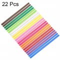 Uxcell 22pcs Hot Glue Sticks For Gun 7 16-inch X 10-inch Mini Melt Adhesive Stick Colorful