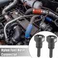 X Autohaux 2pcs Fuel Line Quick Connect Straight Push-on Single Barb Adapter Connector For 3 8 To 5 16 Rubber Tubing