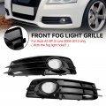 Topteng Front Lower Bumper Grille Fog Light Cover Fit For Audi A3 8p S-line 2009-2012