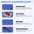 Uxcell Microfiber Leather Center Console Lid Armrest Cover Black Blue With Stitches For Jeep Wrangler Jk 2011-2017