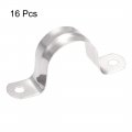 Uxcell 32mm 1 3 Rigid Pipe Strap 2 Holes Tube Straps 201 Stainless Steel Tension Clip Clamp 16pcs