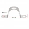 Uxcell 32mm 1 3 Rigid Pipe Strap 2 Holes Tube Straps 201 Stainless Steel Tension Clip Clamp 16pcs