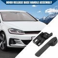 Hihaha No 1kd823633a Hood Latch Release Handle Bracket Assembly For Volkswagen Golf 1999-2005 Front Durable Plastic 1 Set Black
