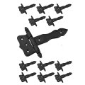 Renovators Supply Manufacturing Black Wrought Iron Shed Door Hinge 5 In Antique Style Decorative Flush Mount Cast Barn With 