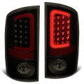 Auto Dynasty 3d Red Led Bar Rear Tail Lights Brake Lamps Compatible With Dodge Ram 1500 2500 3500 02-06 Driver And Passenger