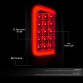 Auto Dynasty 3d Red Led Bar Rear Tail Lights Brake Lamps Compatible With Dodge Ram 1500 2500 3500 02-06 Driver And Passenger