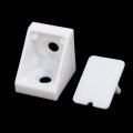 Uxcell Furniture Cabinet 20x20x17mm Nylon Corner Braces Angle Brackets White 30pcs