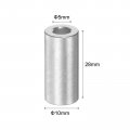 Uxcell 10pcs Aluminum Spacer 5mm Bore 10mm Od 28mm Length Screw Standoff Bushing Plain Finish Round For M5 Screws Bolts And