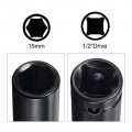 Uxcell 1 2 Drive Socket Accessory Set5mm Deep 6-point Impact 3 Length And 1 4 Hex Shank Adapter