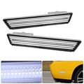 For Dodge Challenger Front Rear White Led Clear Chrome Side Marker Bumper Lights