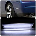 For Dodge Challenger Front Rear White Led Clear Chrome Side Marker Bumper Lights