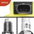 A-premium Yellow Ignition Coils And Spark Plugs Kits Compatible With Ford F-150 2011-2016 Mustang 2011-2015 5 0l 8-pc Set