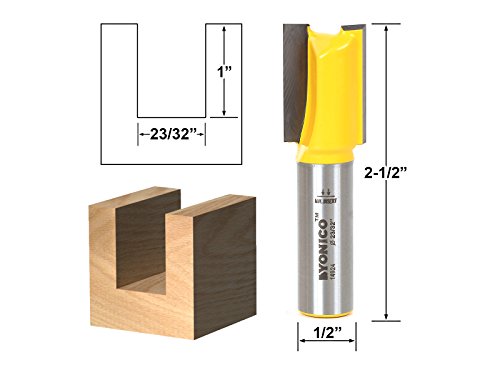 Yonico 14924 Undersized Plywood Straight Dado Router Bit With 23 32 Diameter X Length 1 2 Shank