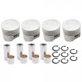 Wsbaodan 4x Std Piston Kit 19274-21110 19439-21110 Compatible With Kubota V1902 V1902bh Engine Utility Tractor R400 Excavator